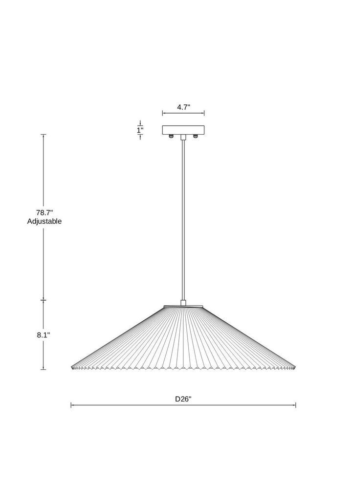 Beacon Lighting Amore Large 1-Light Pendant Light Bronze with Pleated Natural Linen Shade Modern Ceiling Pendant