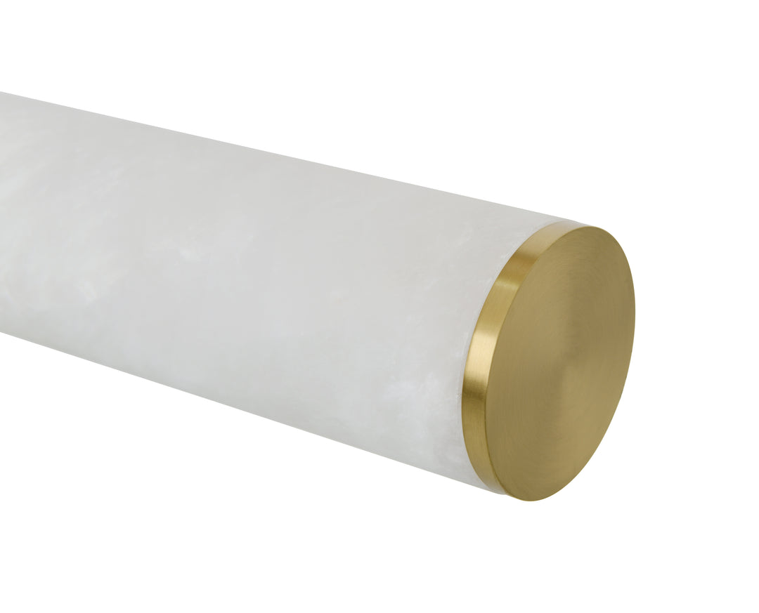 Beacon Lighting Luella Alabaster Linear Pendant Light Satin Brass LED Kitchen Island Pendant