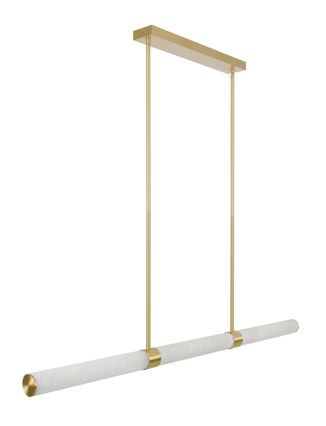 Beacon Lighting Luella Alabaster Linear Pendant Light Satin Brass LED Kitchen Island Pendant