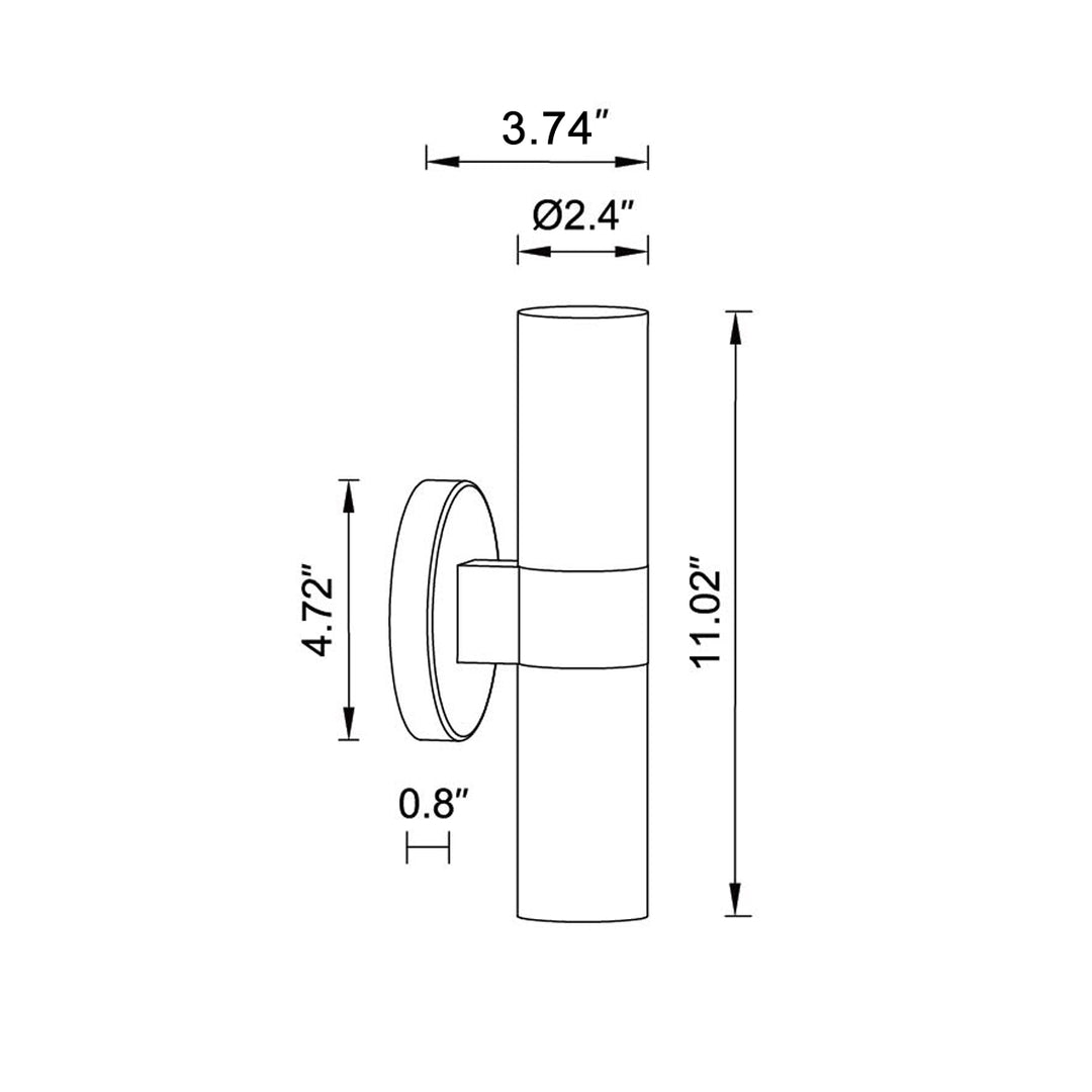 Beacon Lighting Luella 2-Light Alabaster Wall Sconce Black Modern LED Wall Light