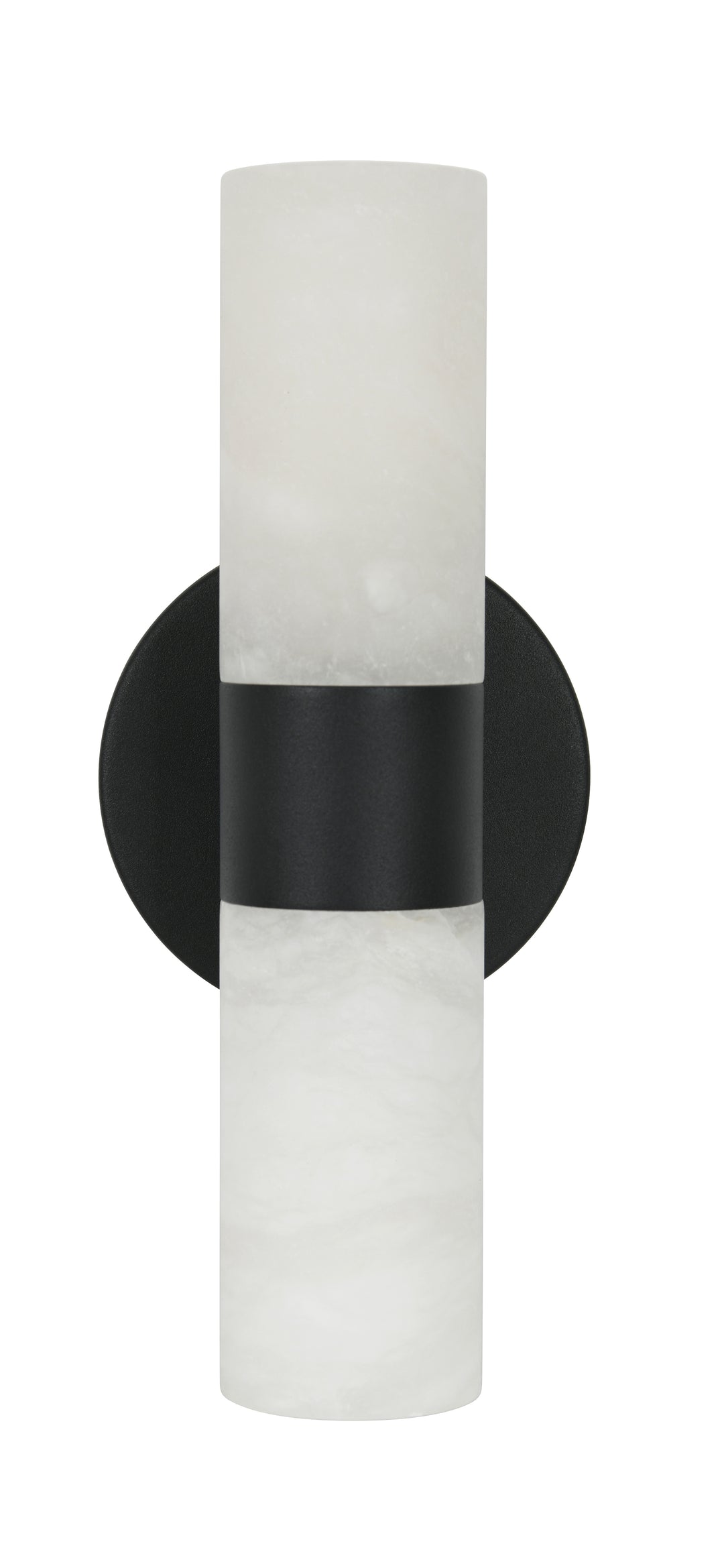 Beacon Lighting Luella 2-Light Alabaster Wall Sconce Black Modern LED Wall Light