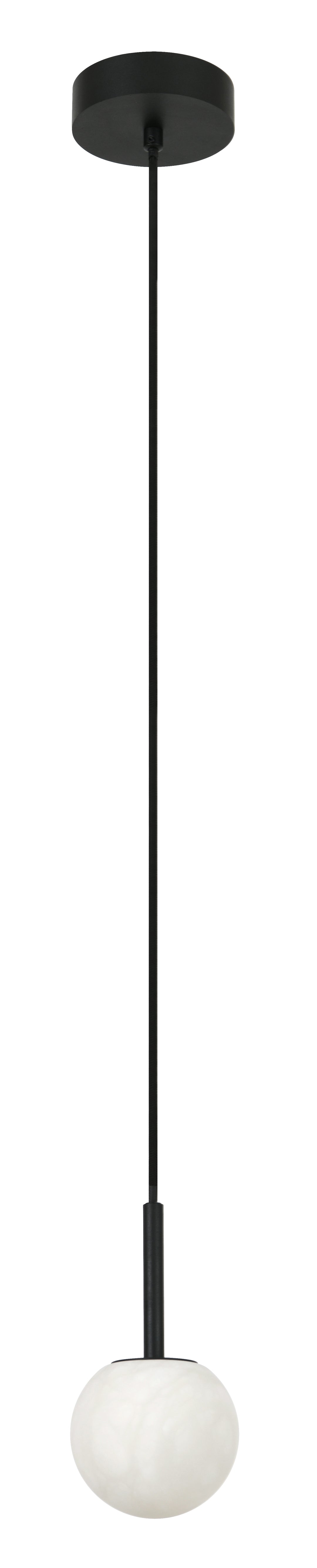Beacon Lighting Lucent 4" Alabaster Mini Pendant Light Black Modern Ceiling Pendant