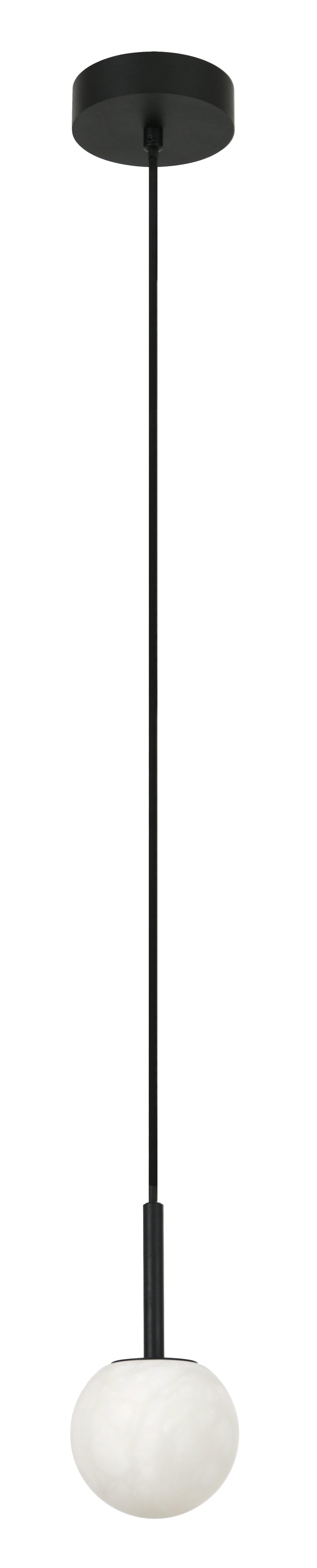 Beacon Lighting Lucent 4" Alabaster Mini Pendant Light Black Modern Ceiling Pendant