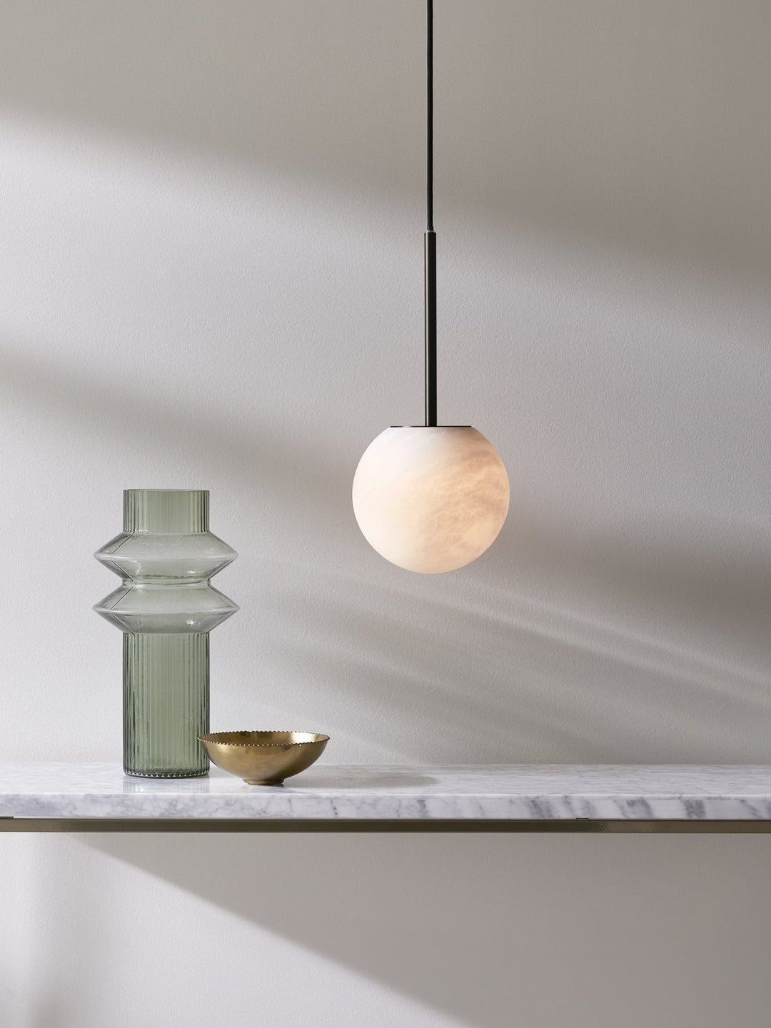 Beacon Lighting Lucent 6" Alabaster Mini Pendant Light Black Modern Ceiling Pendant