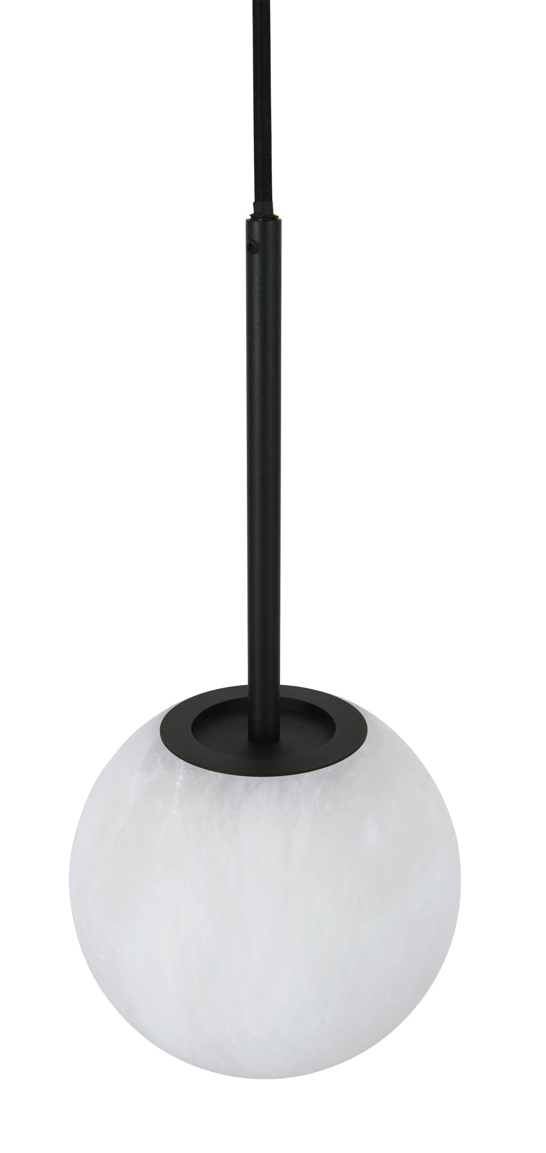 Beacon Lighting Lucent 6" Alabaster Mini Pendant Light Black Modern Ceiling Pendant