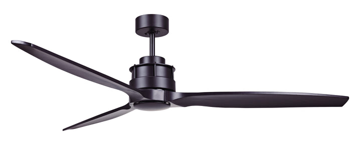 Lucci Air Akmani 60" Modern Black Ceiling Fan with Remote Control, Energy Efficient DC Ceiling Fan, Quiet High Airflow Solid Wood Blades
