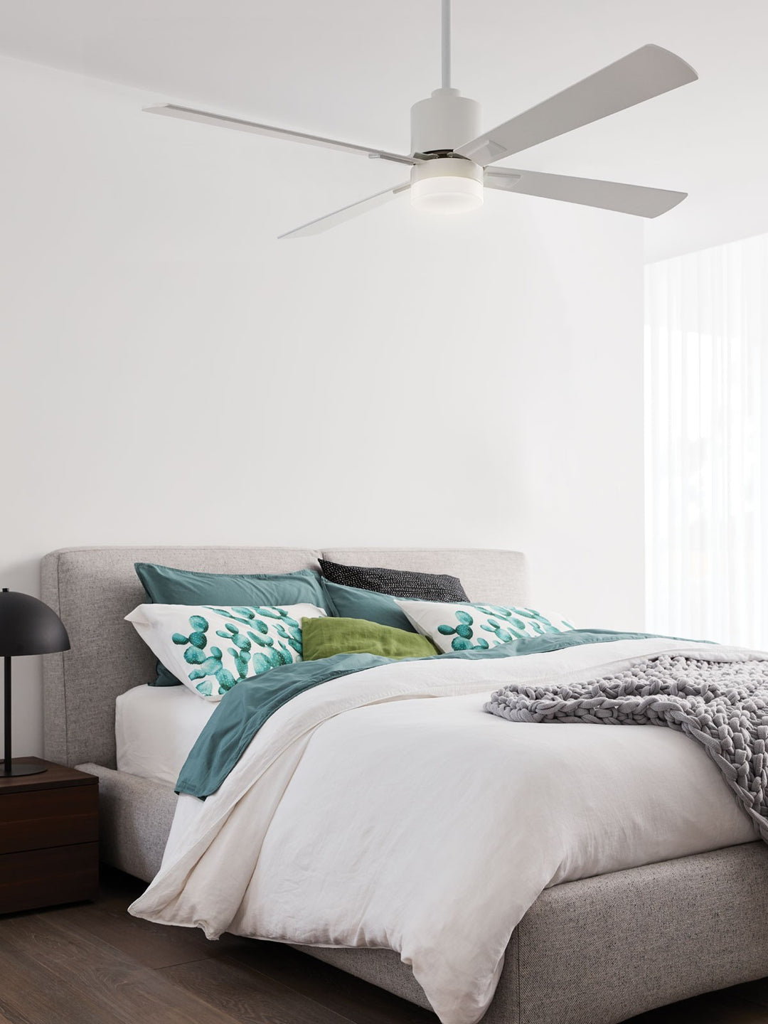 Lucci Air Climate 52" DC Ceiling Fan with Remote Control, Modern White Ceiling Fan, Quiet High Airflow Fan