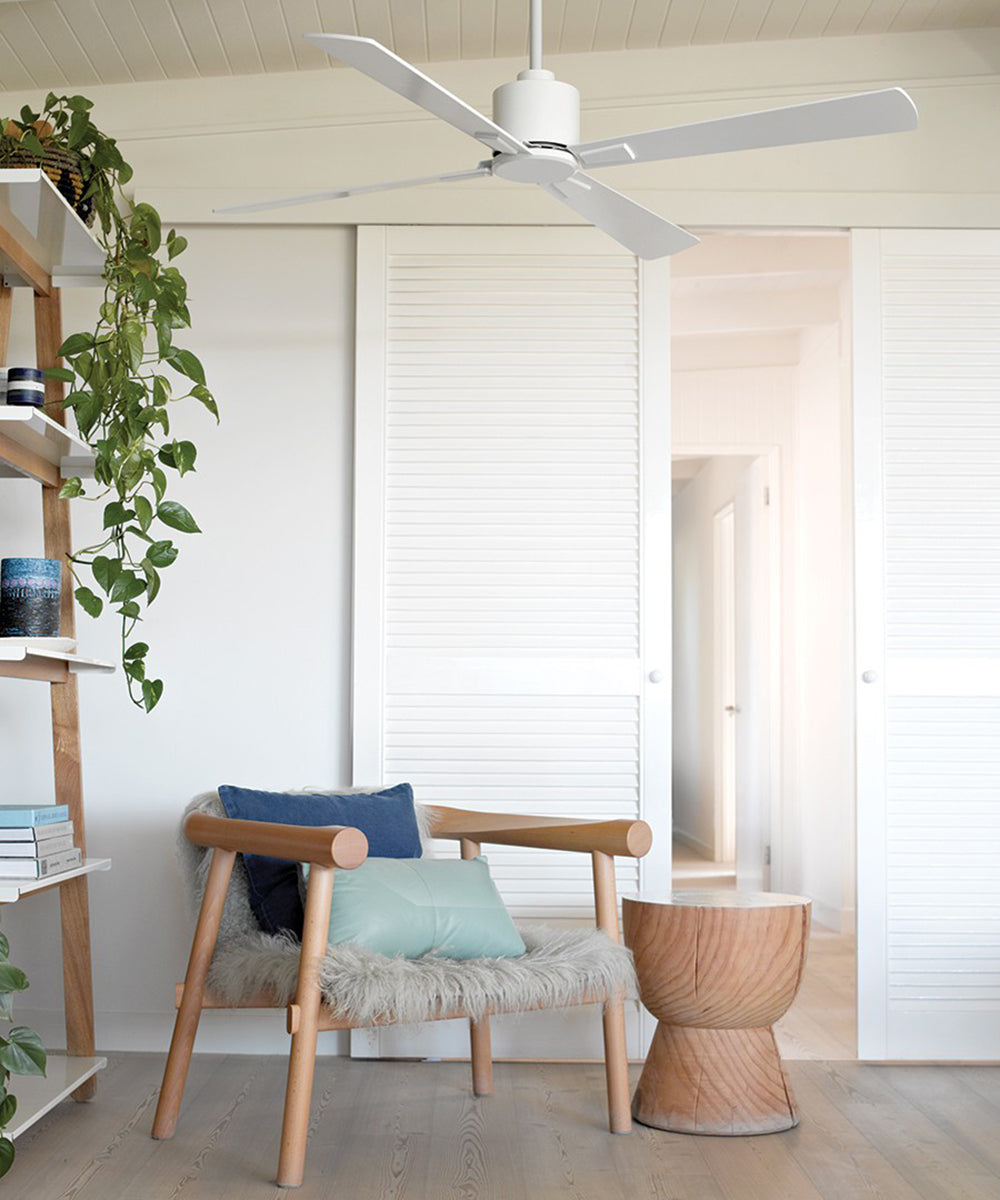 Lucci Air Climate 52" DC Ceiling Fan with Remote Control, Modern White Ceiling Fan, Quiet High Airflow Fan