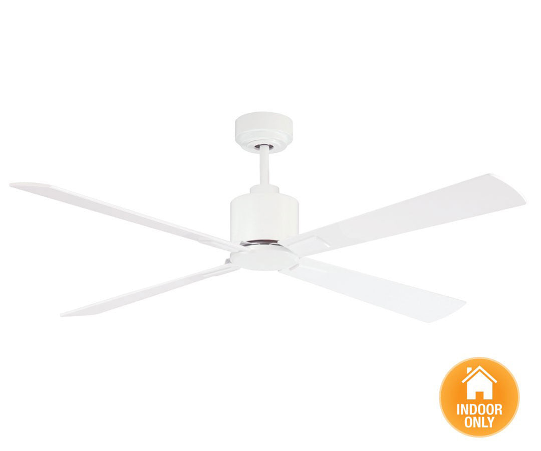 Lucci Air Climate 52" DC Ceiling Fan with Remote Control, Modern White Ceiling Fan, Quiet High Airflow Fan