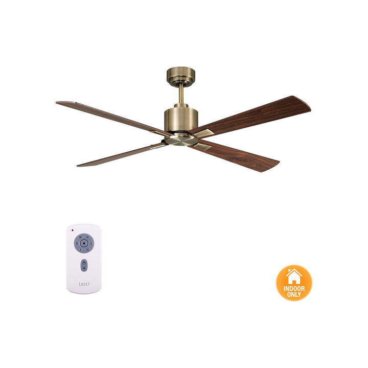Lucci Air Climate 52" DC Ceiling Fan with Remote Control, Rustic Wood Ceiling Fan, Quiet High Airflow Fan