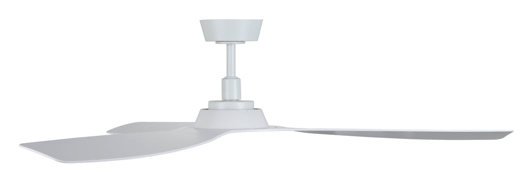 Lucci Air Moto 52" Outdoor DC Indoor/Outdoor Ceiling Fan with Remote Control, Modern White Ceiling Fan, Damp Rated, Energy Efficient