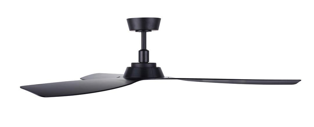 Lucci Air Moto 52" Outdoor DC Indoor/Outdoor Ceiling Fan with Remote Control, Modern Black Ceiling Fan, Damp Rated, Energy Efficient