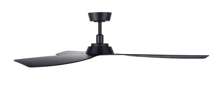Lucci Air Moto 52" Outdoor DC Indoor/Outdoor Ceiling Fan with Remote Control, Modern Black Ceiling Fan, Damp Rated, Energy Efficient