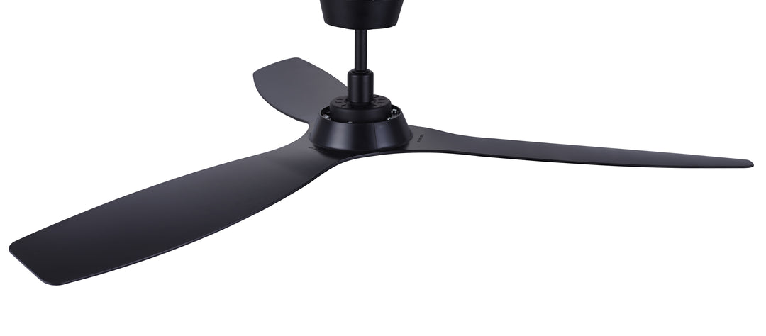 Lucci Air Moto 52" Outdoor DC Indoor/Outdoor Ceiling Fan with Remote Control, Modern Black Ceiling Fan, Damp Rated, Energy Efficient