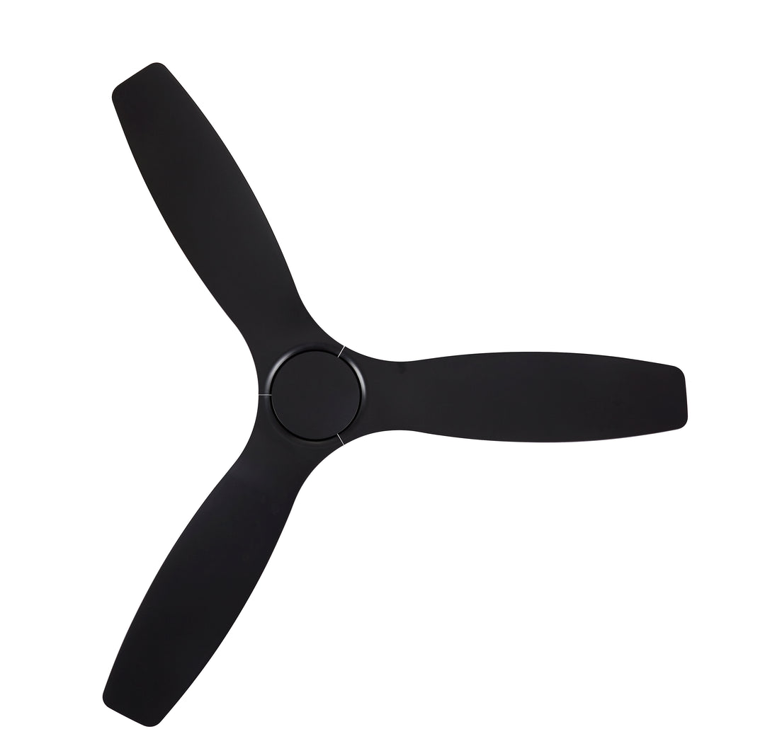 Lucci Air Moto 52" Outdoor DC Indoor/Outdoor Ceiling Fan with Remote Control, Modern Black Ceiling Fan, Damp Rated, Energy Efficient