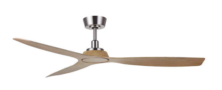 Lucci Air Moto 52" Outdoor DC Indoor/Outdoor Ceiling Fan with Remote Control, Damp Rated, Modern Brushed Nickel Ceiling Fan