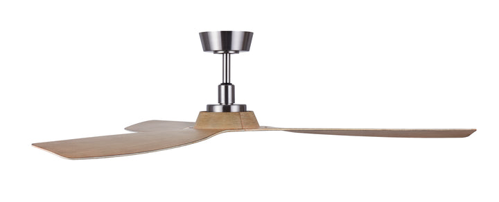 Lucci Air Moto 52" Outdoor DC Indoor/Outdoor Ceiling Fan with Remote Control, Damp Rated, Modern Brushed Nickel Ceiling Fan