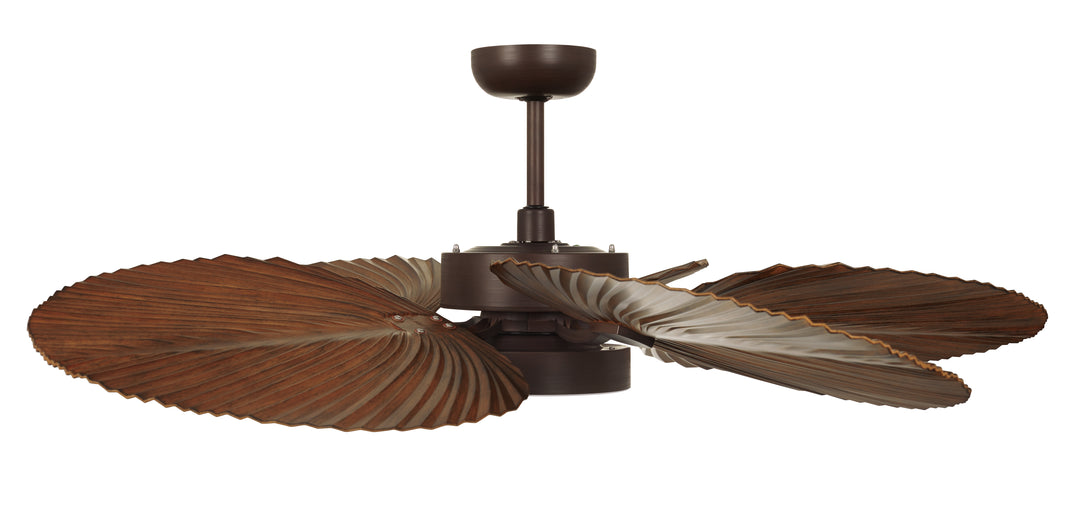Lucci Air Bali 52" Outdoor Indoor/Outdoor Ceiling Fan with Light and Remote, Rustic Wood Ceiling Fan with Lights, Damp Rated, Energy Efficient DC Motor