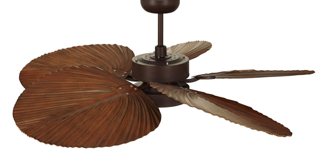 Lucci Air Bali 52" Outdoor Indoor/Outdoor Ceiling Fan with Light and Remote, Rustic Wood Ceiling Fan with Lights, Damp Rated, Energy Efficient DC Motor