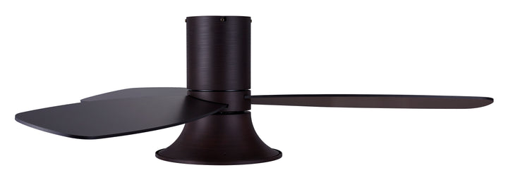 Lucci Air Flusso 52" Flush Mount DC Indoor/Outdoor Ceiling Fan with Light and Remote, Damp Rated, Low Profile Rustic Ceiling Fan