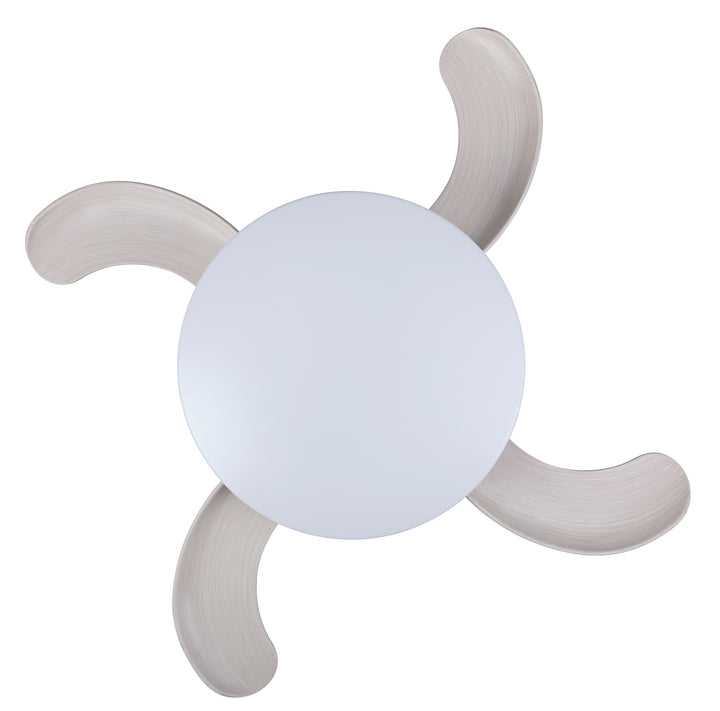 Fanaway Orbit 36" Indoor/Outdoor Retractable Blade Ceiling Fan with Light and Remote, Modern Fandelier Ceiling Fan, Patented Design Technology, Stronger Thicker Blades, Damp Rated, White