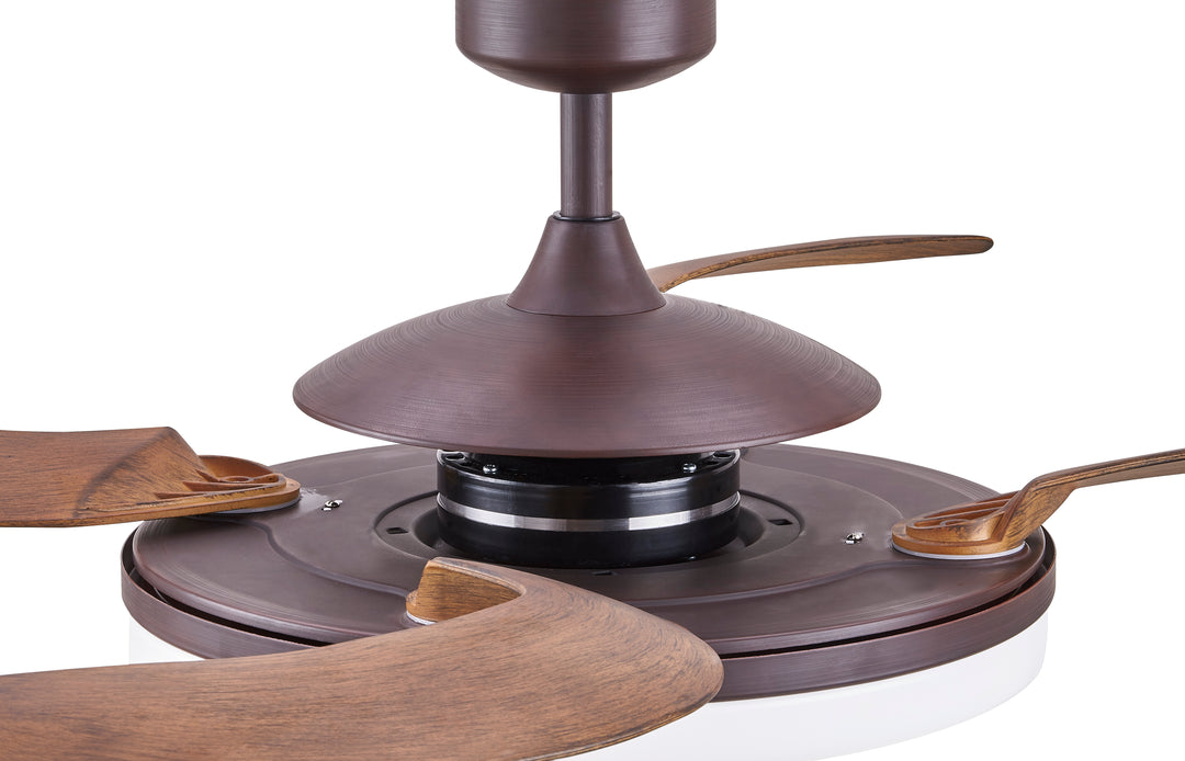 Fanaway Evo2 48" Retractable Blade Ceiling Fan with Light and Remote, Modern Fandelier Ceiling Fan, Patented Design Technology, Stronger Thicker Blades, Oil Rubbed Bronze