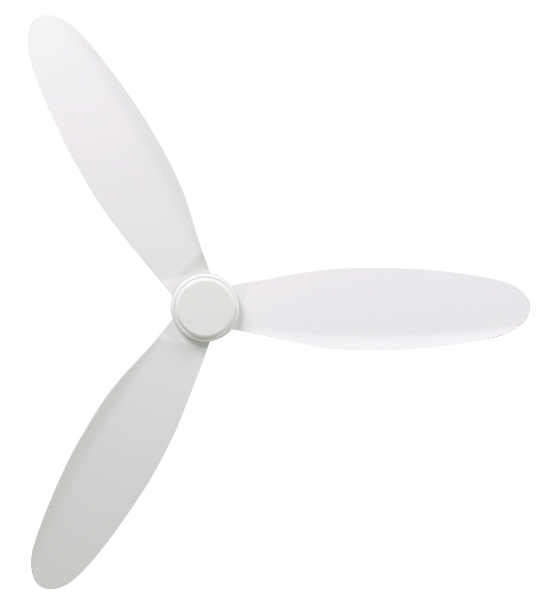 Lucci Air Radar 52" Flush Mount DC Ceiling Fan with Remote, White Low Profile Ceiling Fan
