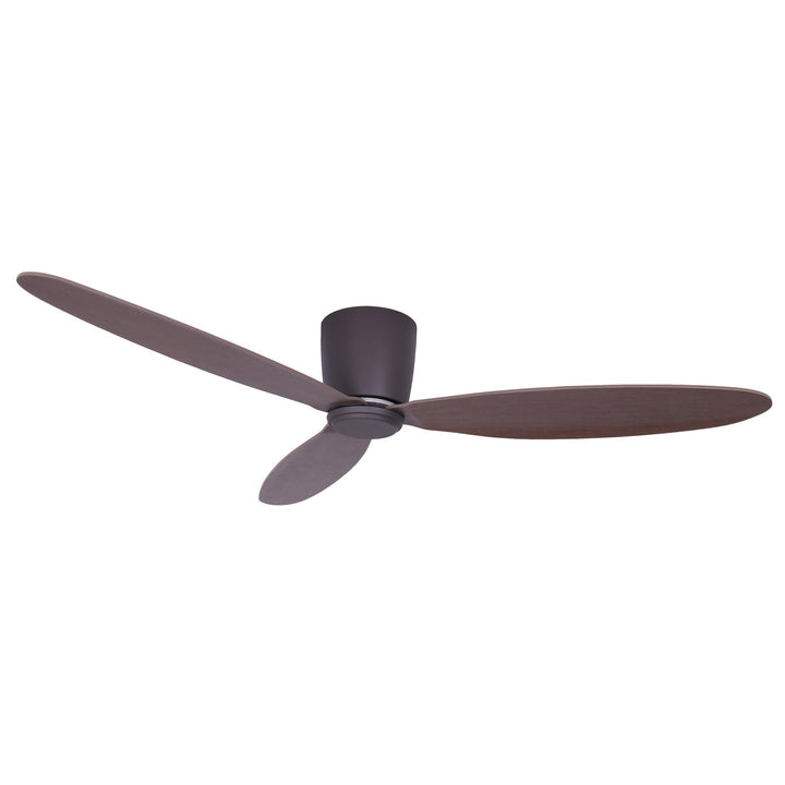 Lucci Air Radar 52" Flush Mount DC Ceiling Fan with Remote, Oil Rubbed Bronze Low Profile Ceiling Fan