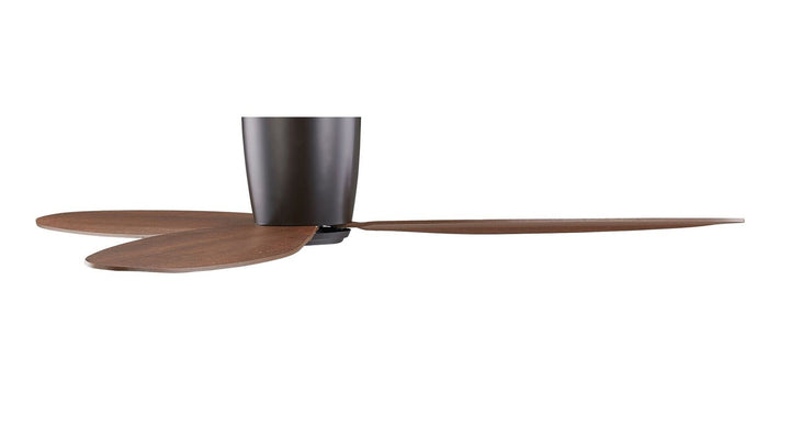Lucci Air Radar 52" Flush Mount DC Ceiling Fan with Remote, Oil Rubbed Bronze Low Profile Ceiling Fan