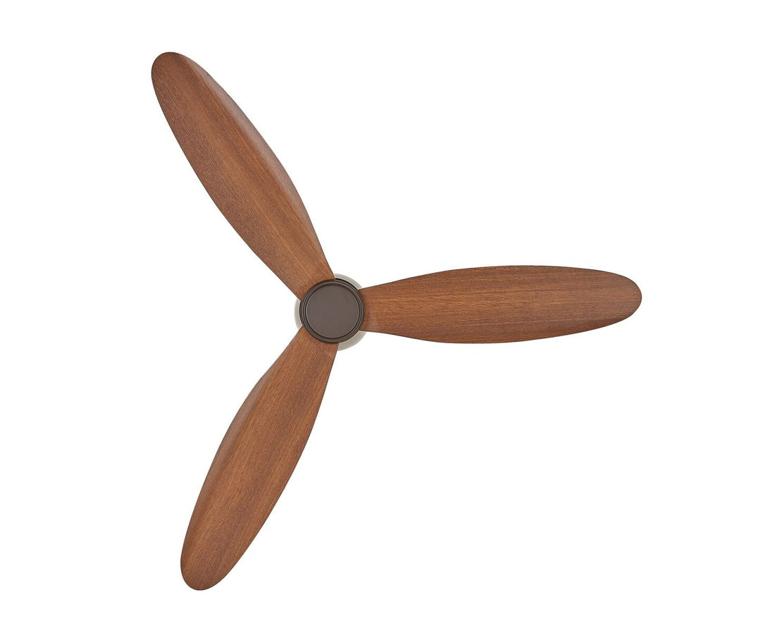 Lucci Air Radar 52" Flush Mount DC Ceiling Fan with Remote, Oil Rubbed Bronze Low Profile Ceiling Fan
