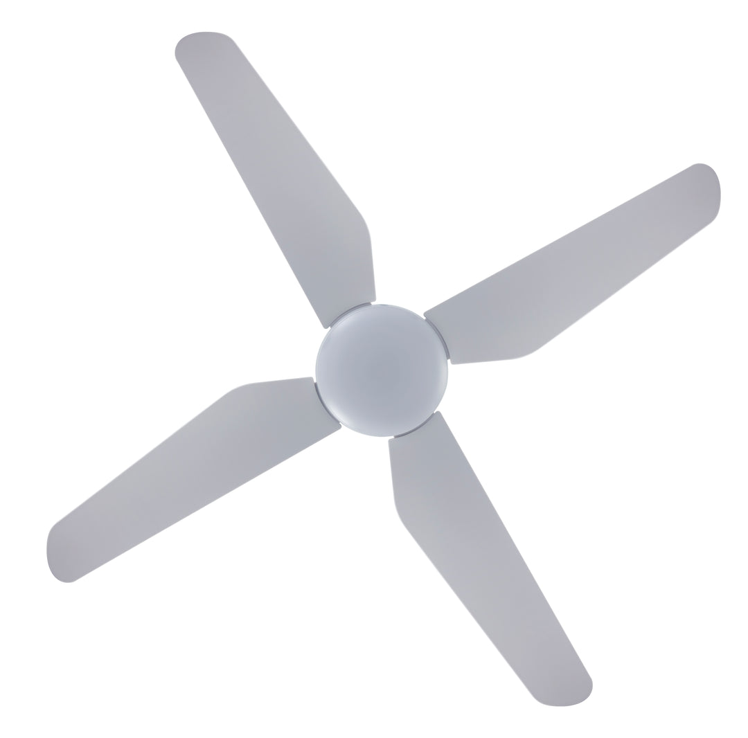 Lucci Air Aria Hugger 52" Flush Mount Indoor/Outdoor Ceiling Fan with Light and Remote, Damp Rated, Low Profile White LED Ceiling Fan for Low Ceiling