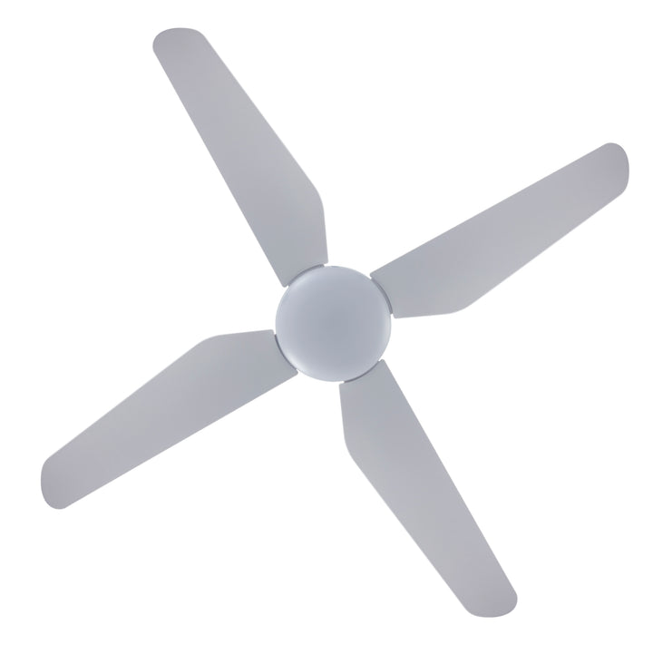 Lucci Air Aria Hugger 52" Flush Mount Indoor/Outdoor Ceiling Fan with Light and Remote, Damp Rated, Low Profile White LED Ceiling Fan for Low Ceiling