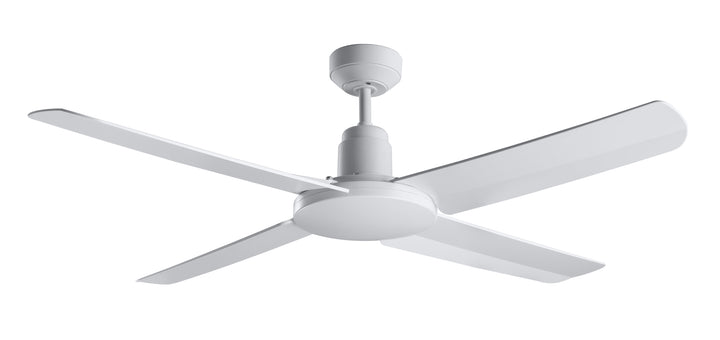 Lucci Air Nautilus 52" Wet Rated Outdoor Ceiling Fan with Remote Control, Modern White Patio Ceiling Fan