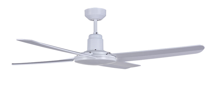 Lucci Air Nautilus 52" Wet Rated Outdoor Ceiling Fan with Remote Control, Modern White Patio Ceiling Fan