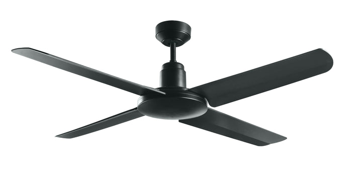 Lucci Air Nautilus 52" Wet Rated Outdoor Ceiling Fan with Remote Control, Modern Black Patio Ceiling Fan