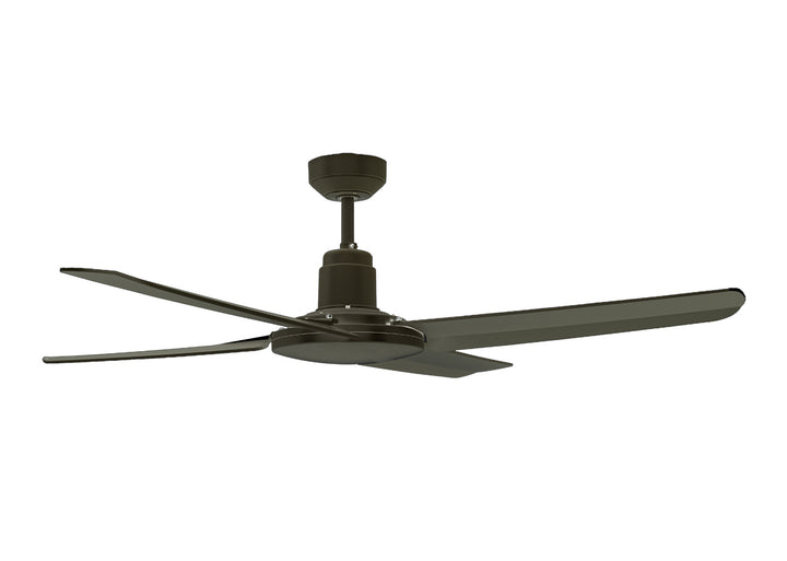 Lucci Air Nautilus 52" Wet Rated Outdoor Ceiling Fan with Remote Control, Modern Black Patio Ceiling Fan
