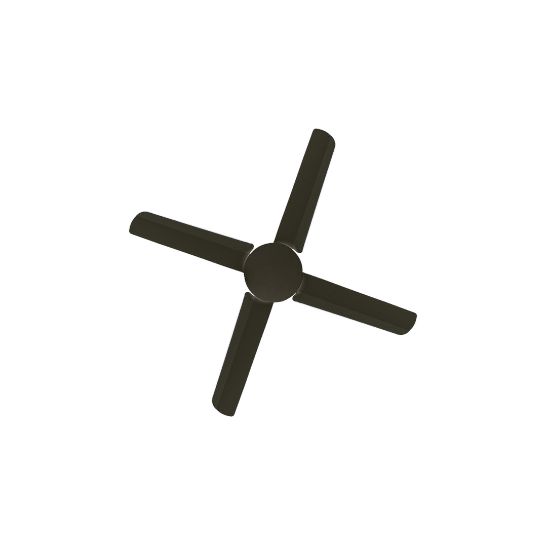 Lucci Air Nautilus 52" Wet Rated Outdoor Ceiling Fan with Remote Control, Modern Black Patio Ceiling Fan