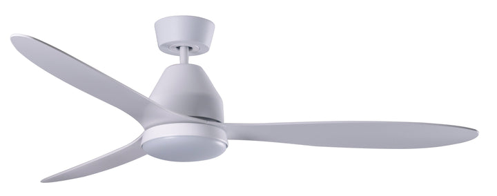 Lucci Air Whitehaven 56" Smart WiFi Indoor/Outdoor DC Ceiling Fan with LED Light and Remote, Damp Rated, White Ceiling Fan