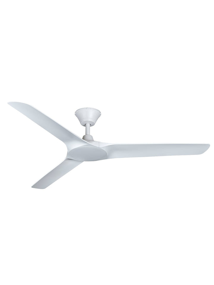 Lucci Air Abyss 56" Outdoor Ceiling Fan with Remote, IP66 Wet Rated Modern White Ceiling Fan with Remote Control, Energy Efficient DC Motor