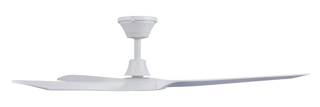 Lucci Air Abyss 56" Outdoor Ceiling Fan with Remote, IP66 Wet Rated Modern White Ceiling Fan with Remote Control, Energy Efficient DC Motor
