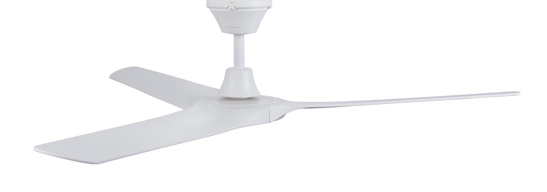 Lucci Air Abyss 56" Outdoor Ceiling Fan with Remote, IP66 Wet Rated Modern White Ceiling Fan with Remote Control, Energy Efficient DC Motor