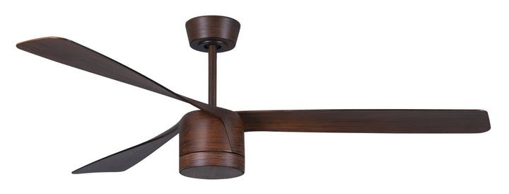 Lucci Air Peregrine 56" Indoor/Outdoor DC Ceiling Fan with LED Light and Remote, Damp Rated, Koa Modern Ceiling Fan