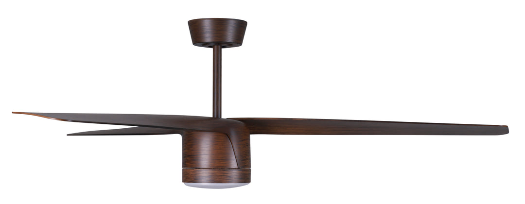 Lucci Air Peregrine 56" Indoor/Outdoor DC Ceiling Fan with LED Light and Remote, Damp Rated, Koa Modern Ceiling Fan