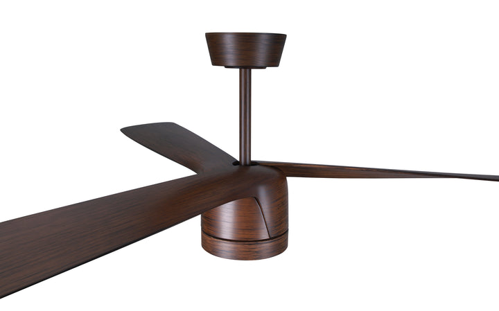 Lucci Air Peregrine 56" Indoor/Outdoor DC Ceiling Fan with LED Light and Remote, Damp Rated, Koa Modern Ceiling Fan