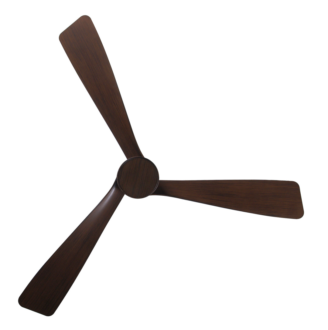 Lucci Air Peregrine 56" Indoor/Outdoor DC Ceiling Fan with LED Light and Remote, Damp Rated, Koa Modern Ceiling Fan
