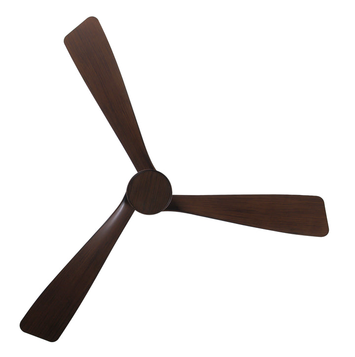 Lucci Air Peregrine 56" Indoor/Outdoor DC Ceiling Fan with LED Light and Remote, Damp Rated, Koa Modern Ceiling Fan