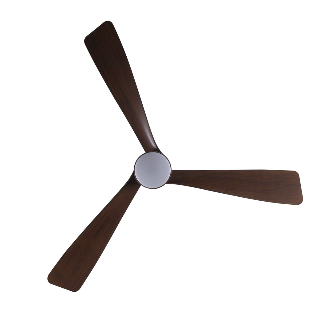 Lucci Air Peregrine 56" Indoor/Outdoor DC Ceiling Fan with LED Light and Remote, Damp Rated, Koa Modern Ceiling Fan