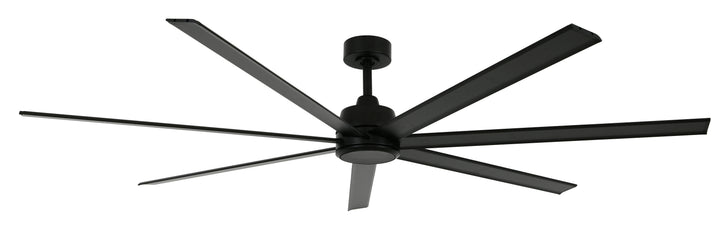 Lucci Air Atlanta 72" Indoor/Outdoor Ceiling Fan with Light and Remote, Modern Black Outdoor Ceiling Fan with Lights, Damp Rated, Energy Efficient DC Motor