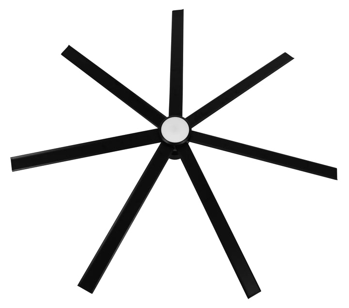 Lucci Air Atlanta 72" Indoor/Outdoor Ceiling Fan with Light and Remote, Modern Black Outdoor Ceiling Fan with Lights, Damp Rated, Energy Efficient DC Motor
