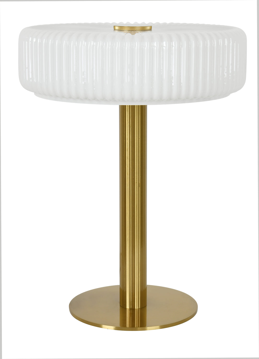 Beacon Lighting Denver 2-Light Brass Table Lamp with Opal Glass Shade